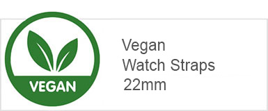 Vegan watch strap 22mm