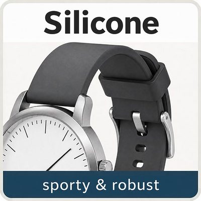 Silicone watch strap