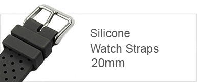 Silicone watch strap 20mm