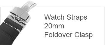 Watch Strap 20mm with Foldover clasp