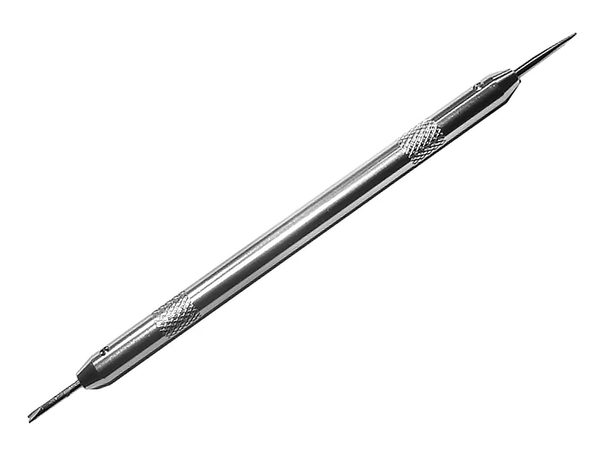 Spring bar tool with fork and pin