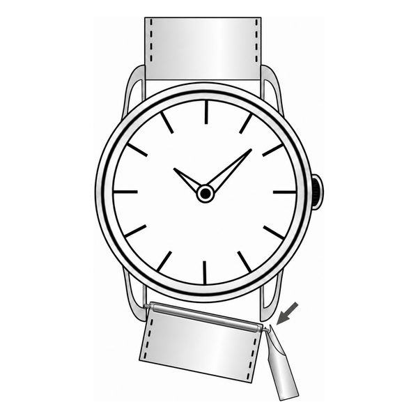 Taking the old strap off the watch