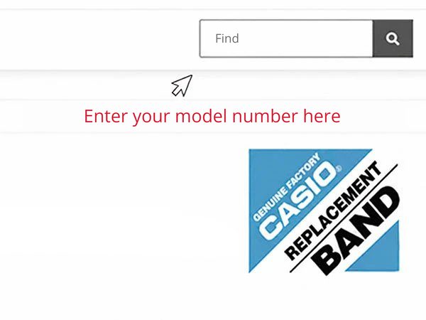 Search field of the shop: enter the Casio model number