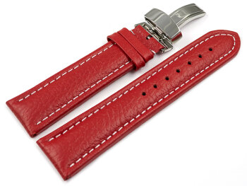 Deployment II - Genuine leather - Grained - red