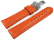 Watch strap - Genuine leather - Smooth - orange