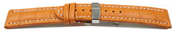 Deployment II - Genuine leather - Croco print - orange