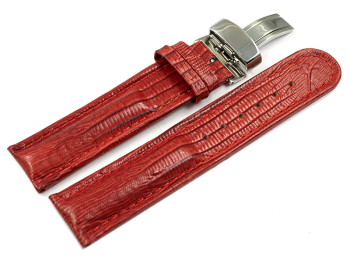 Deployment II - Genuine leather - Tegu print - red