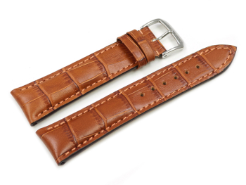 Light brown watch strap - RIOS - Crocodile Grain - art...