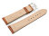 Light brown watch strap - RIOS - Crocodile Grain - art manuel - 21 mm Steel