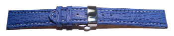 Butterfly - Watch strap - Genuine Shark - padded - light blue