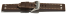 Watch strap - extra strong - genuine leather - 2 Pins -  dark brown
