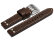 Watch strap - extra strong - genuine leather - 2 Pins -  dark brown 20mm