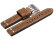 Watch strap - extra strong - genuine leather - 2 Pins -  light brown 22mm