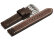 Watch strap - extra strong - genuine leather - dark brown