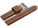 Watch strap - extra strong - genuine leather - light brown 22mm
