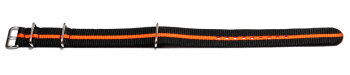 Watch strap - Nato - Nylon - Waterproof - black / orange