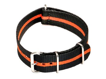 Watch strap - Nato - Nylon - Waterproof - black / orange