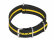 Watch strap - Nato - Nylon - Waterproof - black / yellow