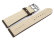 Watch strap - strong padded - smooth - brown 22mm Steel