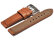 Watch strap - Genuine leather - brown - double stitching 22mm