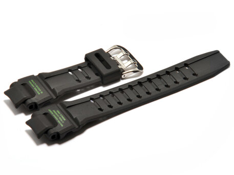 Casio Black Resin Watch Strap with Green Letterings for...