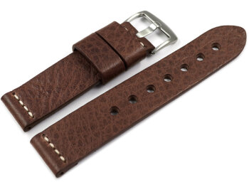 Watch strap - Genuine saddle leather - Ranger - dark brown 22mm
