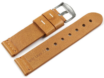 Watch strap - Genuine saddle leather - Ranger - light brown 22mm