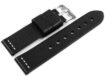 Watch strap - Genuine saddle leather - Ranger - black 20mm