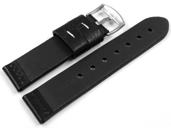 Watch strap - Genuine saddle leather - Ranger - black 20mm
