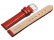 Watch Strap - Red Coloured Croc Grained Genuine Leather 8mm Steel