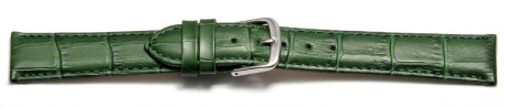Watch Strap - Green Coloured Croc Grained Genuine Leather