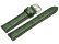 Watch Strap - Green Coloured Croc Grained Genuine Leather 22mm Gold