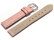 Watch Strap - Pink Coloured Croc Grained Genuine Leather