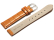 Watch Strap - Shiny Orange Coloured Croc Grained Leather