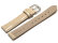 Watch Strap - Shiny Creme Coloured Croc Grained Leather