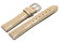 Watch Strap - Shiny Creme Coloured Croc Grained Leather 12mm Steel