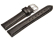 Watch Strap - Dark Grey Coloured Croc Grained Leather