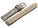Watch Strap - Light Grey Coloured Croc Grained Leather