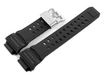 Watch strap Casio f. G-Shock GW-9400, GW-9400-1, rubber, black