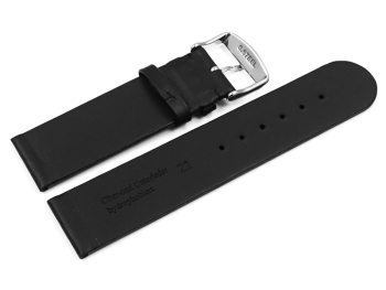 Watch band - hydrophobized leather - Waterproof - Black 20mm Steel