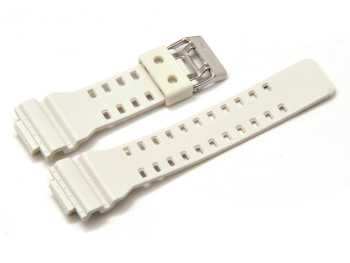 Genuine Casio White Rubber Watch Strap for GA-100B, GA-100WW, GA-110BC, GA-110RG