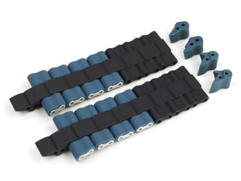 Festina Watch Band / Replacement Strap for F16659/3 - Black - Blue-Grey stripes