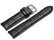 Watch band - Genuine Calfskin - curved ends - black