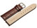 Watch band - Genuine Calfskin - curved ends - dark brown 18mm Steel
