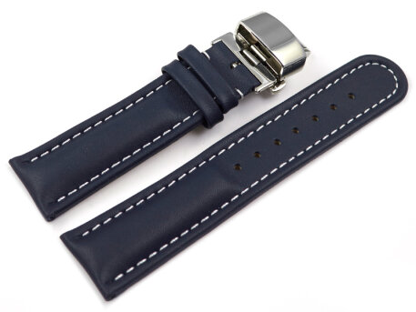 Butterfly - Genuine leather - smooth - dark blue