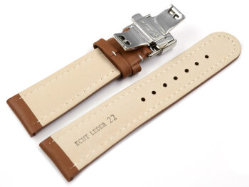 Butterfly - Genuine leather - smooth - light brown