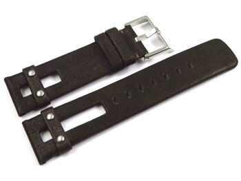 Watch band by Festina for F16308 - Replacement strap - Leather - Dark brown