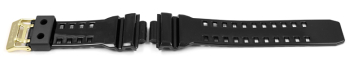 Shiny Casio Replacement Black Rubber Watch Strap for GD-350BR