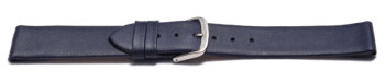 Watch strap - genuine leather - for fixed pins - blue