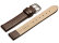 Watch strap - genuine leather - for fixed pins - brown 14mm Steel
